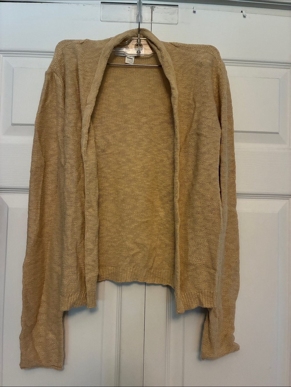 Lilly Pulitzer Faretta Cropped Open Front Cardigan Beige Small Spring 2024